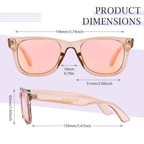 SIPHEW Polarized Sunglasses for Women & Men - UV400 Mirrored Beach Eyewear, Designer Unisex Fashion Sunglasses Medium Fit - Image 4