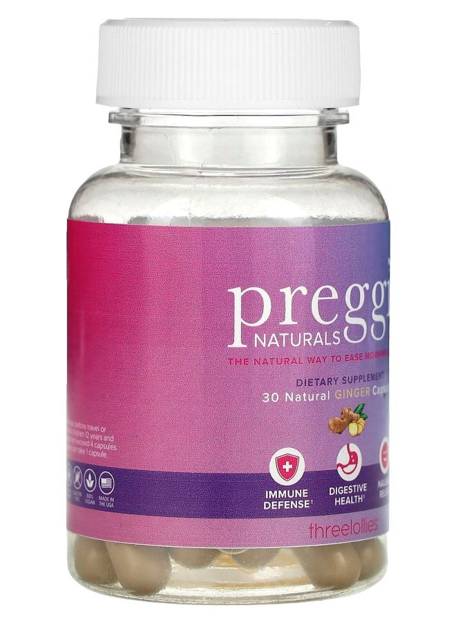 Preggie زنجبيل طبيعي 30 كبسولة (500 ملغ لكل كبسولة) - Image 2