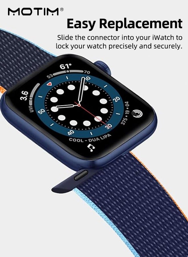 Motim 2 Pack Apple Watch Strap 42mm/44mm/45mm/46mm/49mm for iWatch Series 11/10/9/8/7/6/SE, Nylon Watchband Replacement Strap - Image 4
