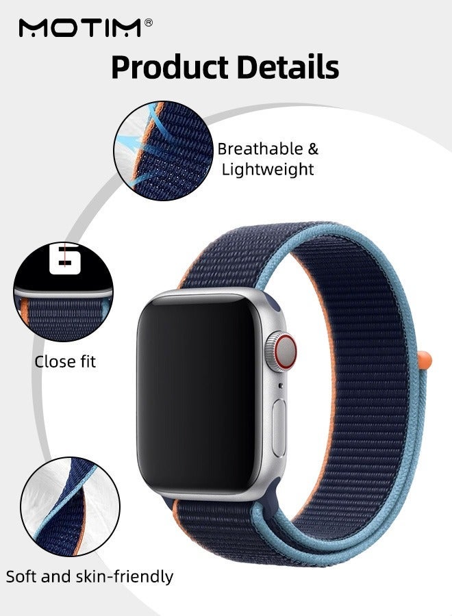 Motim 2 Pack Apple Watch Strap 42mm/44mm/45mm/46mm/49mm for iWatch Series 11/10/9/8/7/6/SE, Nylon Watchband Replacement Strap - Image 5