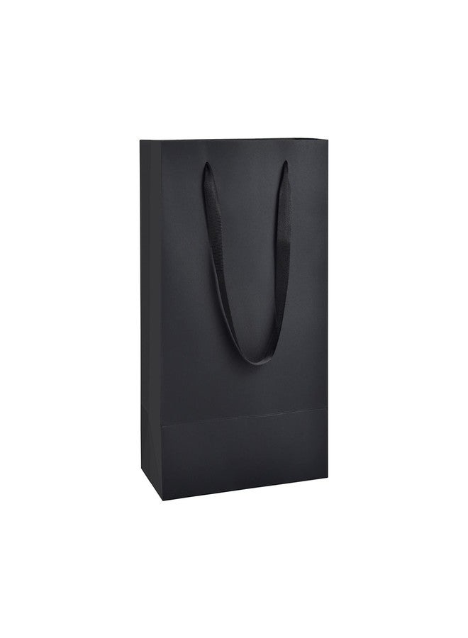 HUAPRINT Black Paper Bags - 20 Pack Kraft Bags, 10x4.5x11inch, Perfect for Gifts, Shopping, Parties, Weddings & Business - Image 1