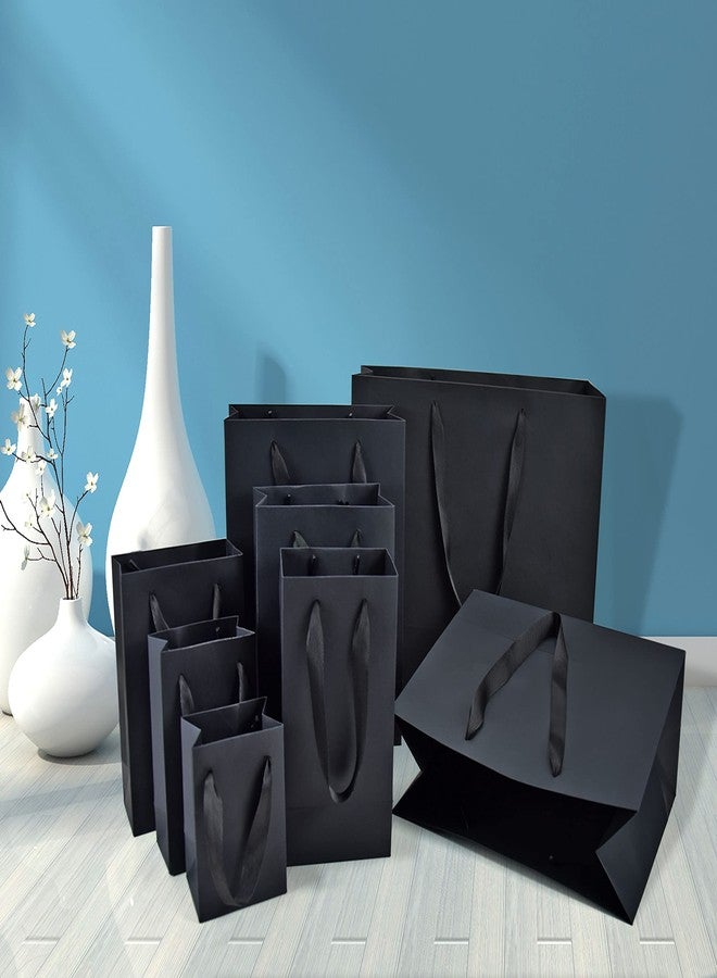 HUAPRINT Black Paper Bags - 20 Pack Kraft Bags, 10x4.5x11inch, Perfect for Gifts, Shopping, Parties, Weddings & Business - Image 5