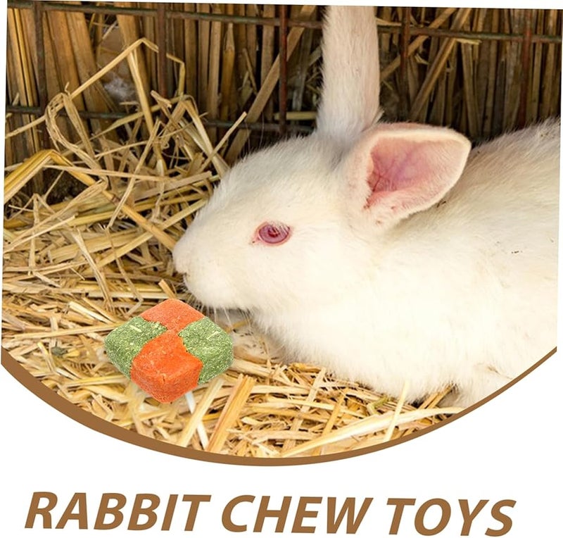 Assorted Color Bunny Chew Toys 15pcs Organic Molar Cakes For Guinea Pigs Chinchillas - Image 4
