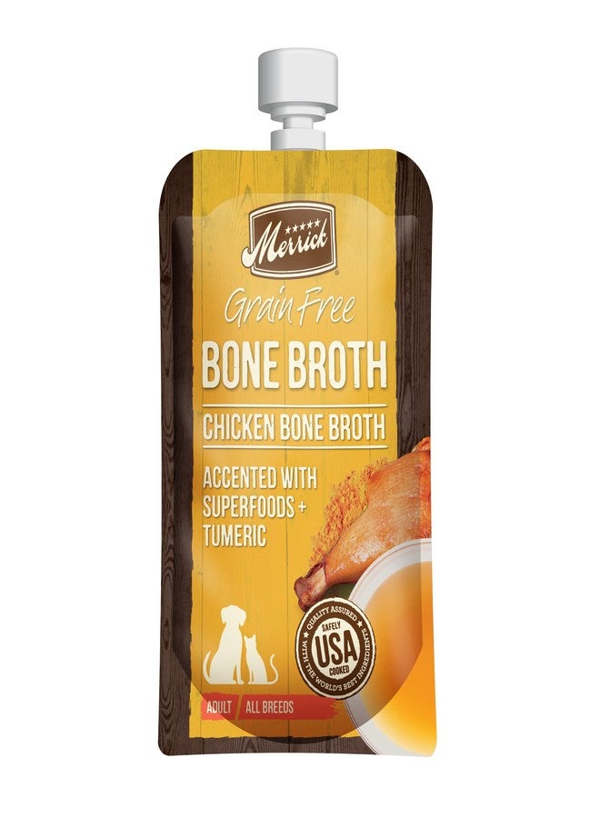 ميريك مرق عظام ميريك الخالي من الحبوب، أكياس معززة لطعام الكلاب والقطط، بنكهة الدجاج - 7 أونصة، بجودة ممتازة وخالية من الغلوتين، مناسبة للاستهلاك البشري - Image 1