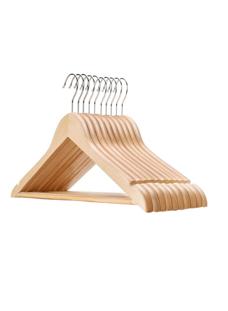 Feelings FEELINGS Wooden Hangers with Non-Slip Grip, Set of 12 - Natural Finish, Durable Space-Saving Premium Design for Clothes, Coats, and Jackets Click to open expanded view FEELINGS Wooden Hangers with Non-Slip Grip, Set of 12 - Natural Finish, Durable Space-Saving Premium Design for Clothes, Coats, and Jackets  - Image 1