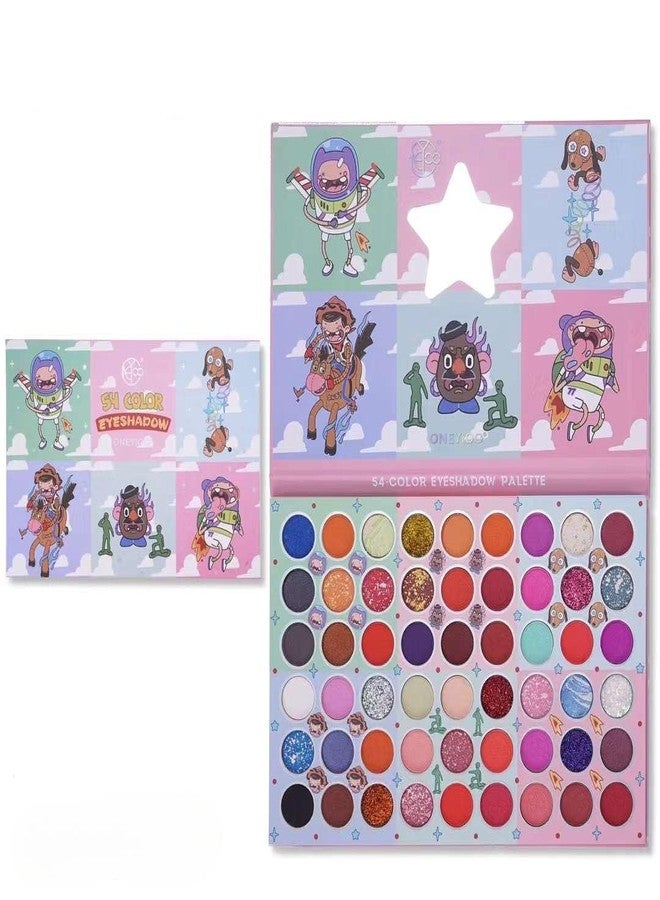 ADOERE لوحة ظلال العيون الاحترافية من أدويري، 54 لونًا، لوحة مكياج لامعة نيون ساطعة، ظلال عيون بودرة عالية الصبغة، متعددة الألوان، لمسة نهائية شبه مطفية، 64.8 غرام (متعددة الألوان) - Image 2