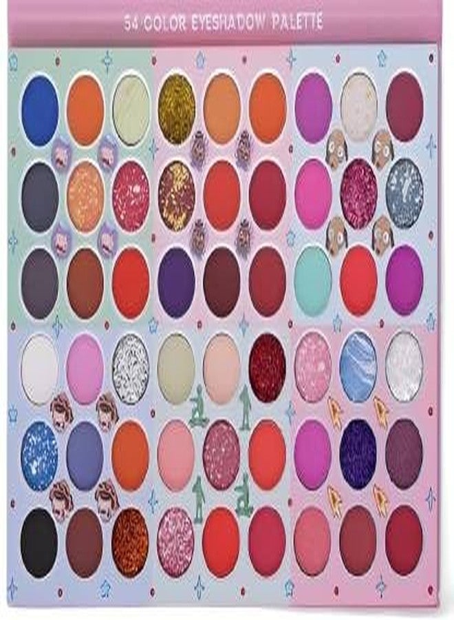 ADOERE لوحة ظلال العيون الاحترافية من أدويري، 54 لونًا، لوحة مكياج لامعة نيون ساطعة، ظلال عيون بودرة عالية الصبغة، متعددة الألوان، لمسة نهائية شبه مطفية، 64.8 غرام (متعددة الألوان) - Image 3