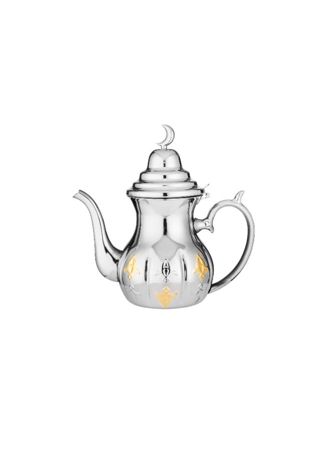 Squalo ✨ Premium Crescent Stainless Steel Teapot – 1.36 Liter (48oz) Capacity | Elegant Arabic Design for Refined Hospitality ☕🌙 - Image 3