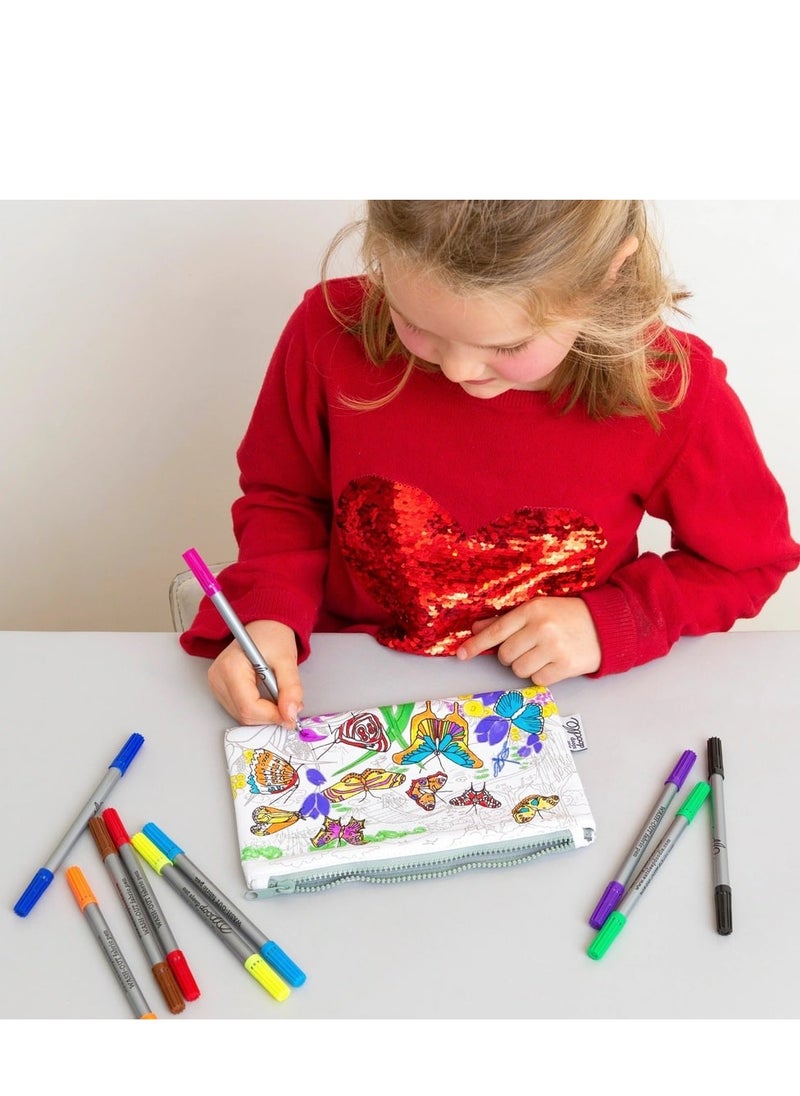 eatsleepdoodle Coloring Pencil Case, Butterfly  - Image 4