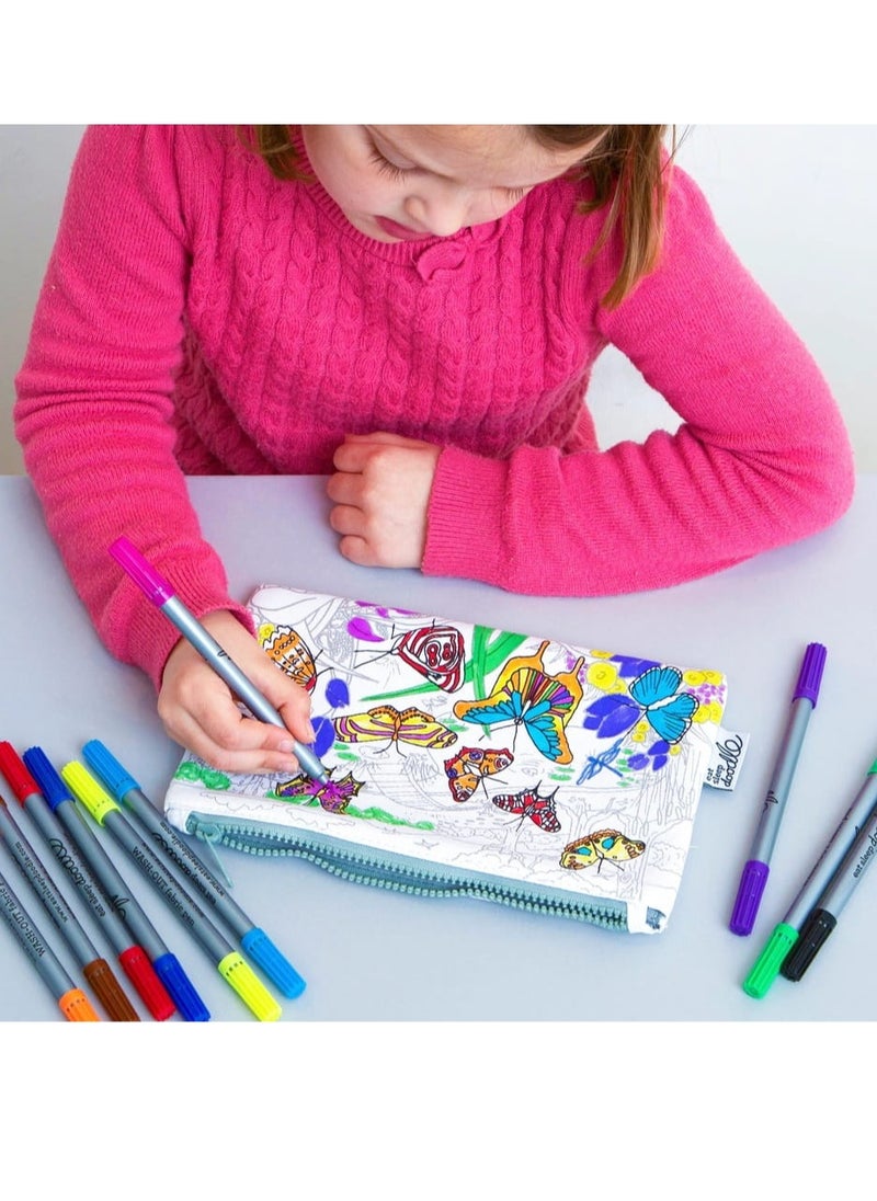 eatsleepdoodle Coloring Pencil Case, Butterfly  - Image 5