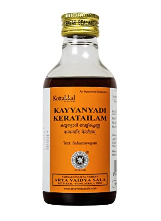 Kottakkal ayurveda Kayyanyadi Kera Tailam Oil - 200 ml, Useful for Healthy & Beautiful Hair  - Image 1