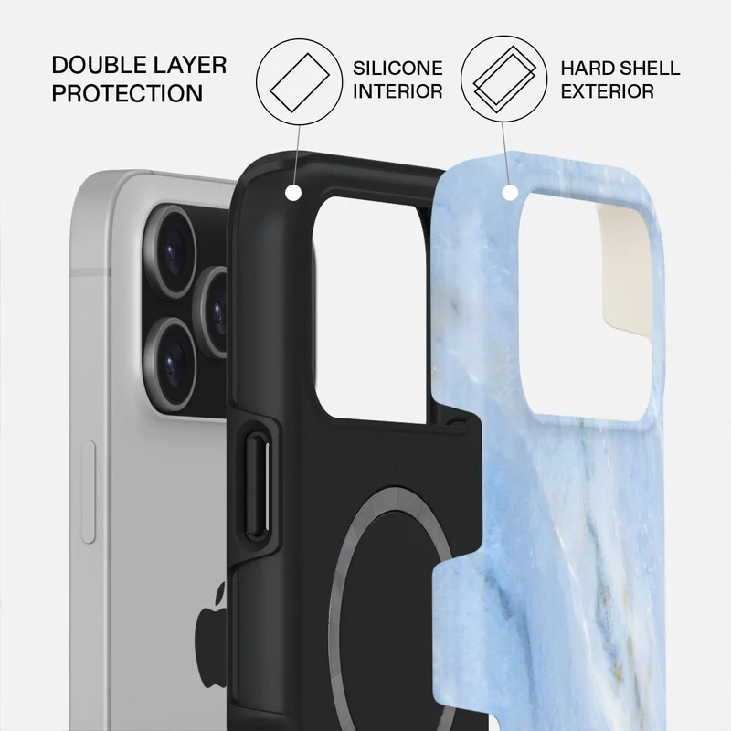 BURGA iPhone 17 Pro Max Fluffy Cloud Premium Case Compatible with Hybrid Dual-Layer Hard Shell + Silicone Protection - Scratch-Resistant Shockproof Mobile Cover