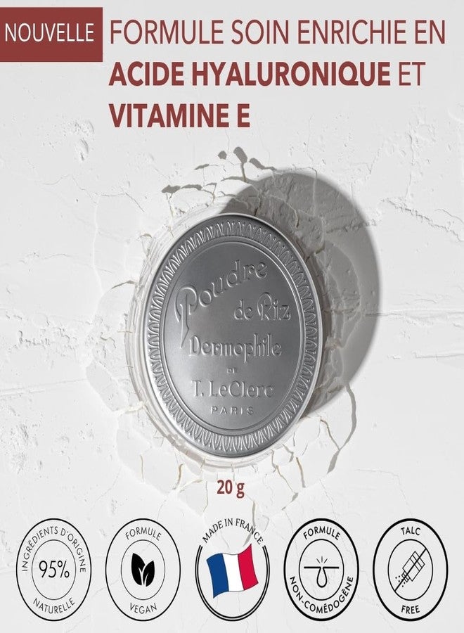 T. LeClerc New T.LeClerc - Mattifying Loose Powder 00 Universal - 20 g - Rice Powder for Face, Long Lasting, Mattifying, Matte Finish, Shine-Controlling - Made in France Vegan (CAMELIA, 20 g (Lot de 1)) - Image 4