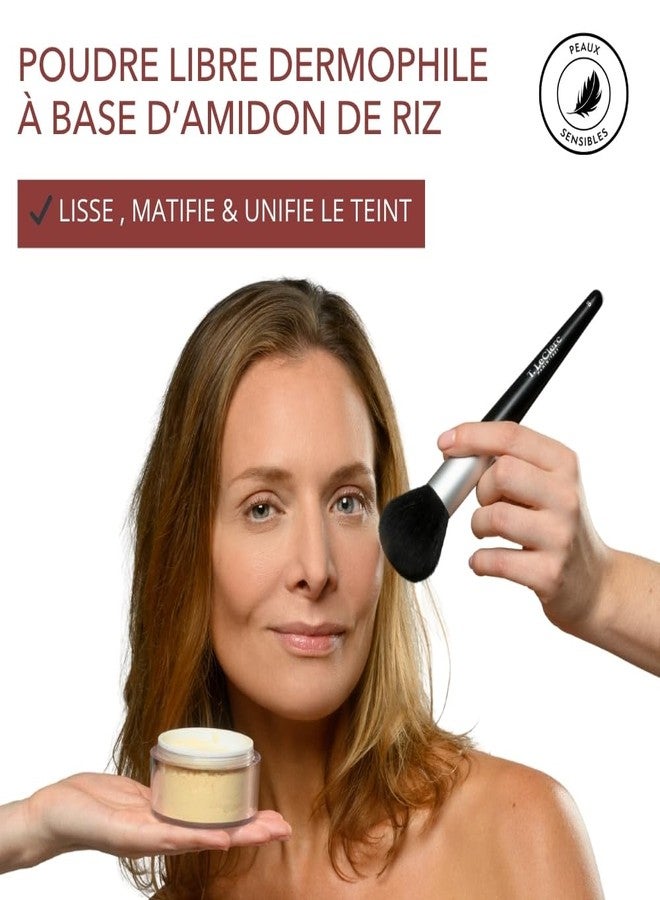 T. LeClerc New T.LeClerc - Mattifying Loose Powder 00 Universal - 20 g - Rice Powder for Face, Long Lasting, Mattifying, Matte Finish, Shine-Controlling - Made in France Vegan (CAMELIA, 20 g (Lot de 1)) - Image 3