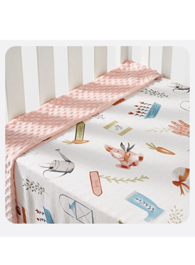 EMXEE Baby Blanket, Soft Baby Blanket for Girl and Boy, Toddler Baby Newborn Plush Dot Security Blanket for Nursery Stroller Infant Crib Blanket - Image 2