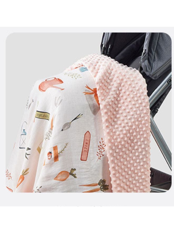 EMXEE Baby Blanket, Soft Baby Blanket for Girl and Boy, Toddler Baby Newborn Plush Dot Security Blanket for Nursery Stroller Infant Crib Blanket - Image 3