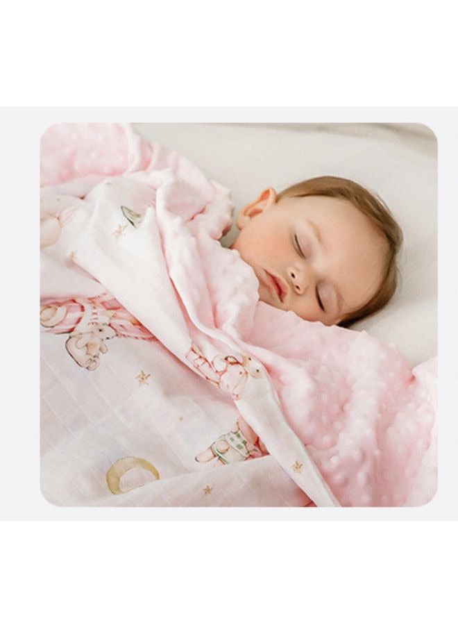EMXEE Baby Blanket, Soft Baby Blanket for Girl and Boy, Toddler Baby Newborn Plush Dot Security Blanket for Nursery Stroller Infant Crib Blanket - Image 4
