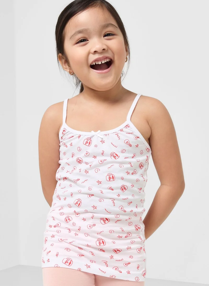 Pinata Pack Of 3 Printed Girls Camisole