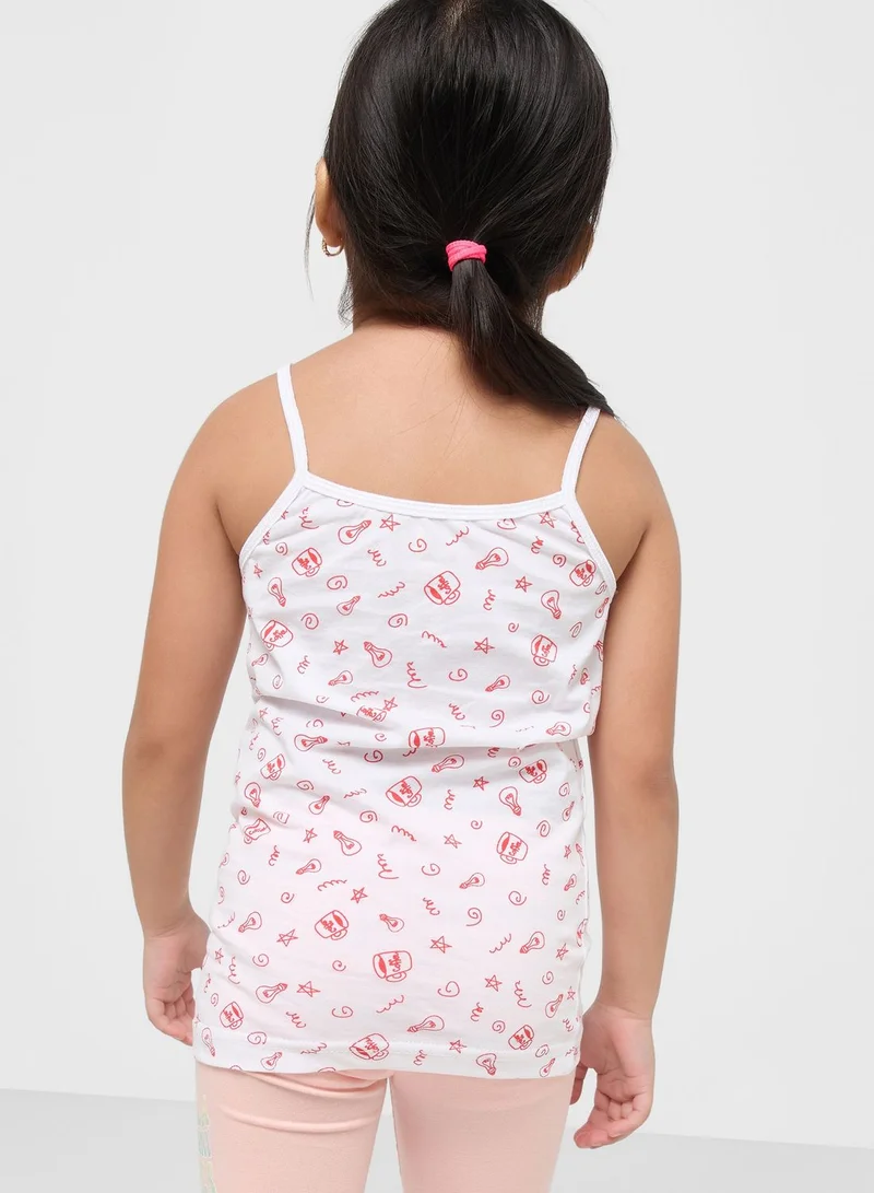 Pinata Pack Of 3 Printed Girls Camisole
