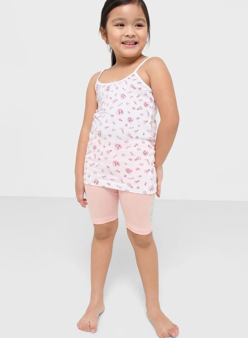 Pinata Pack Of 3 Printed Girls Camisole