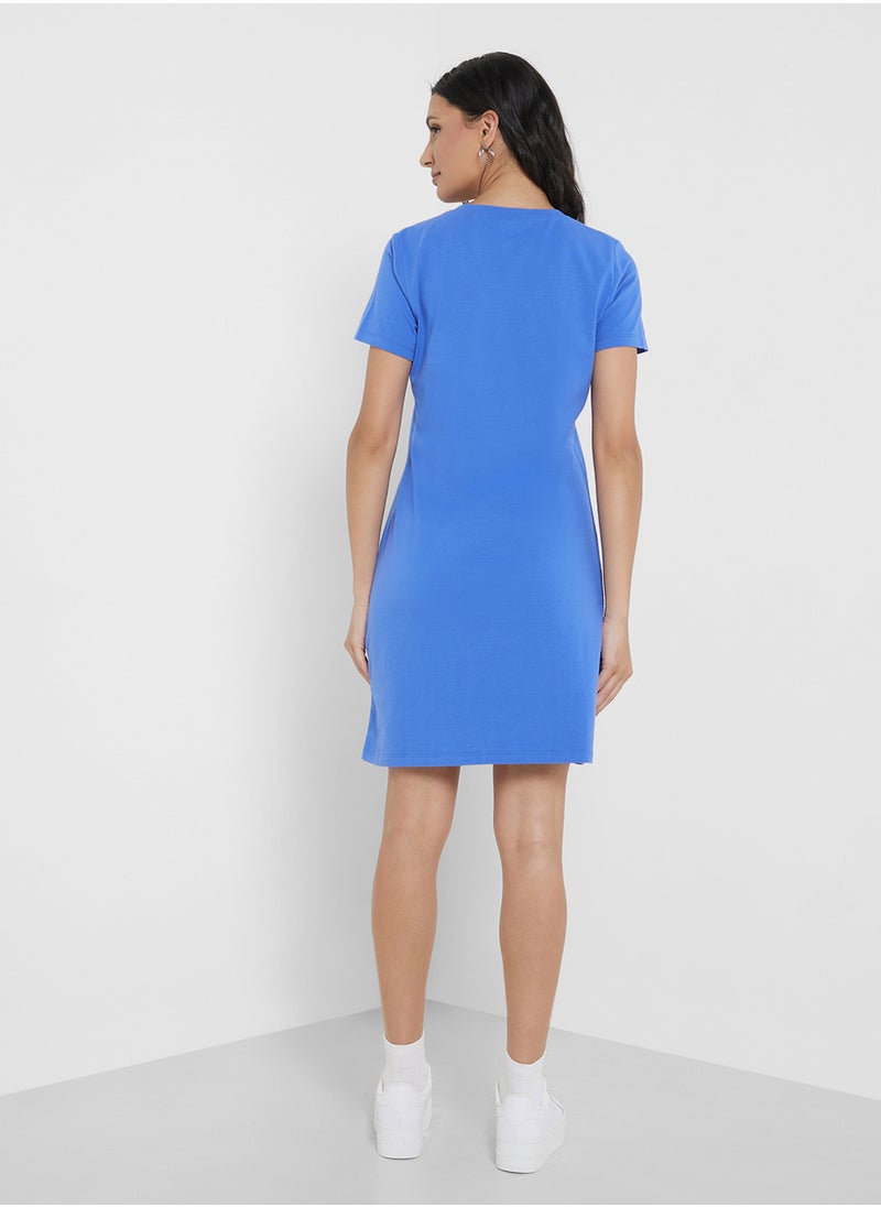 DKNY Sport - V-Neck T-Shirt Dress - Image 1