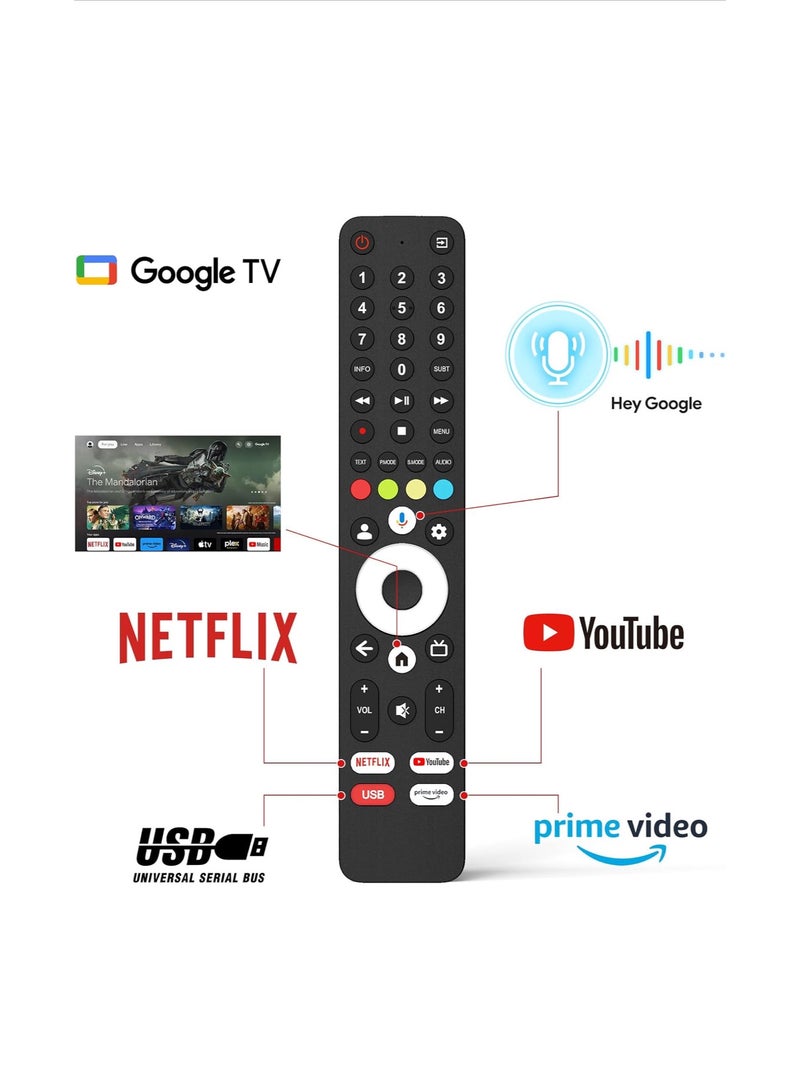 تلفزيون تو تو تلفزيون ذكي بدقة ‎4K UHD‎ مقاس ‎65‎ بوصة، مزوّد بجهاز استقبال مدمج، يعمل بنظام ‎Google TV‎ مع ‎Chromecast‎ و‎Google Assistant‎ مدمجين، تحكم صوتي بدون استخدام اليدين، صوت ‎Dolby Audio‎، تقنية ‎HDR10‎ وتقنية ‎Micro Dimming‎، بتصميم بلا حواف. الطراز: ‎65P635‎ باللون الأسود - Image 5
