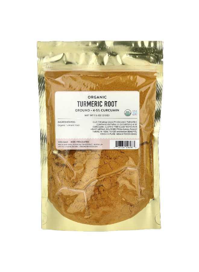 Pure Indian Foods Pure Indian Foods, Organic Turmeric Root, Ground, 7.5 oz (212 g)  - Image 1