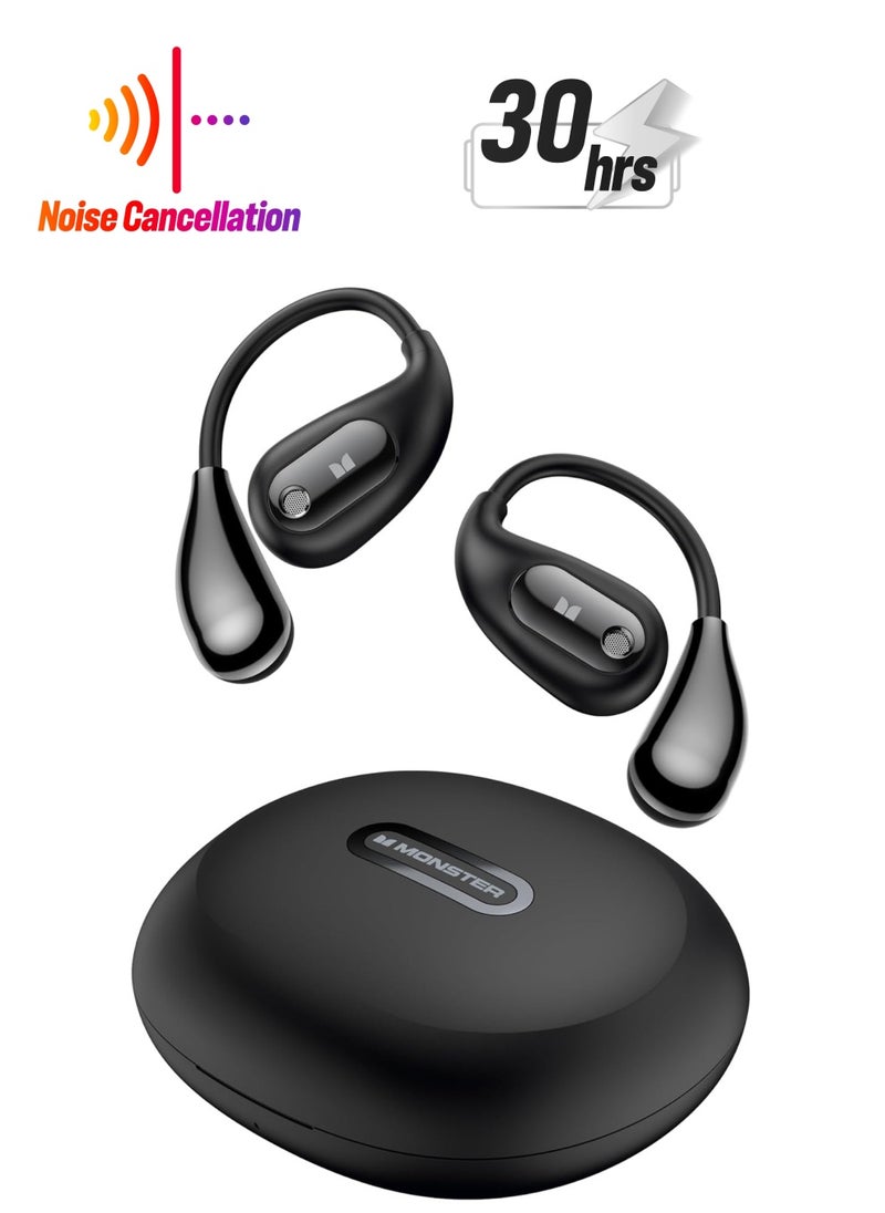 Monster Open Ear AC210 Headphones, Bluetooth 5.4 Earphones Stereo Sound, Wireless Headphones 30 Hours Playback, Type-C Charging, HD Clear Calls, Touch Control, IPX5 Waterproof Open Ear Earbuds  - Image 1