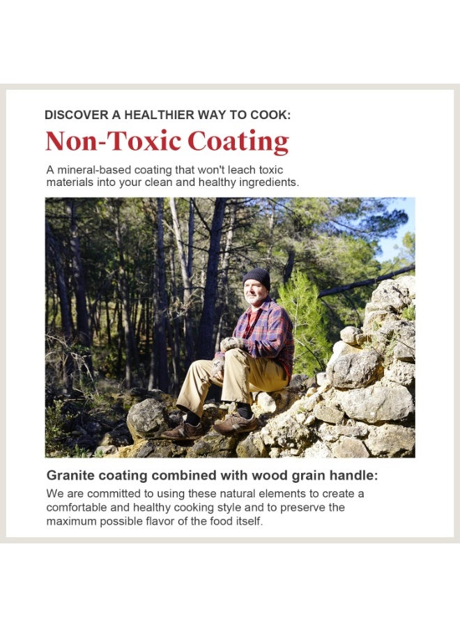 Nonstick Granite Frying Pan Skillet, Non Stick Omelette Frying Pans, Omelet Egg Pan, Stone Cookware Chef's Pan, Induction Compatible, PFOA Free (Gray, 8 Inch) - Image 3