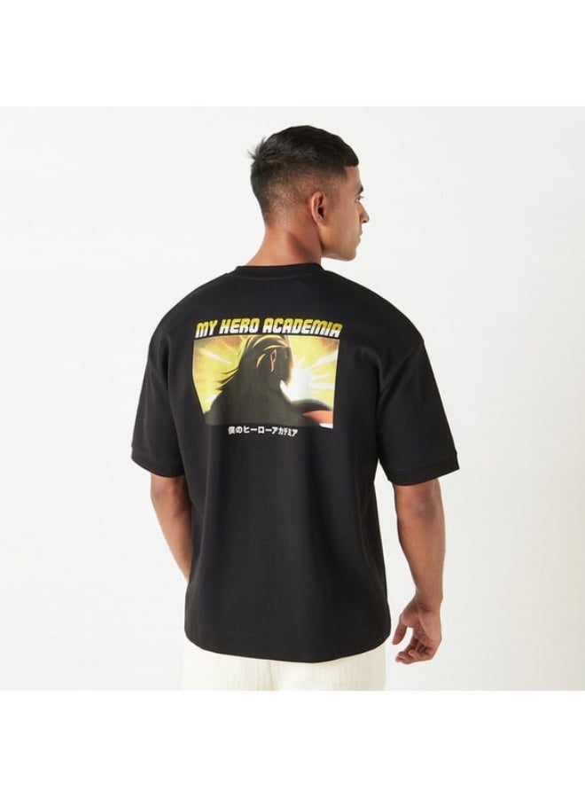 SP Characters Graphic Print T-shirt with Crew Neck and Short Sleeves  - Image 3