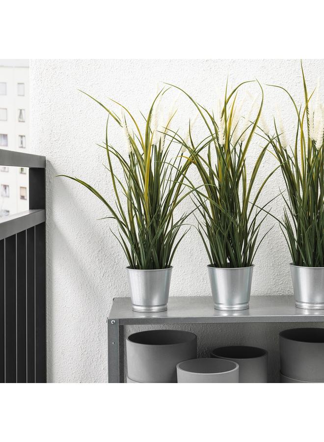 Zaboon Artificial potted plant, in/outdoor decoration/grass, 9 cm - Image 3