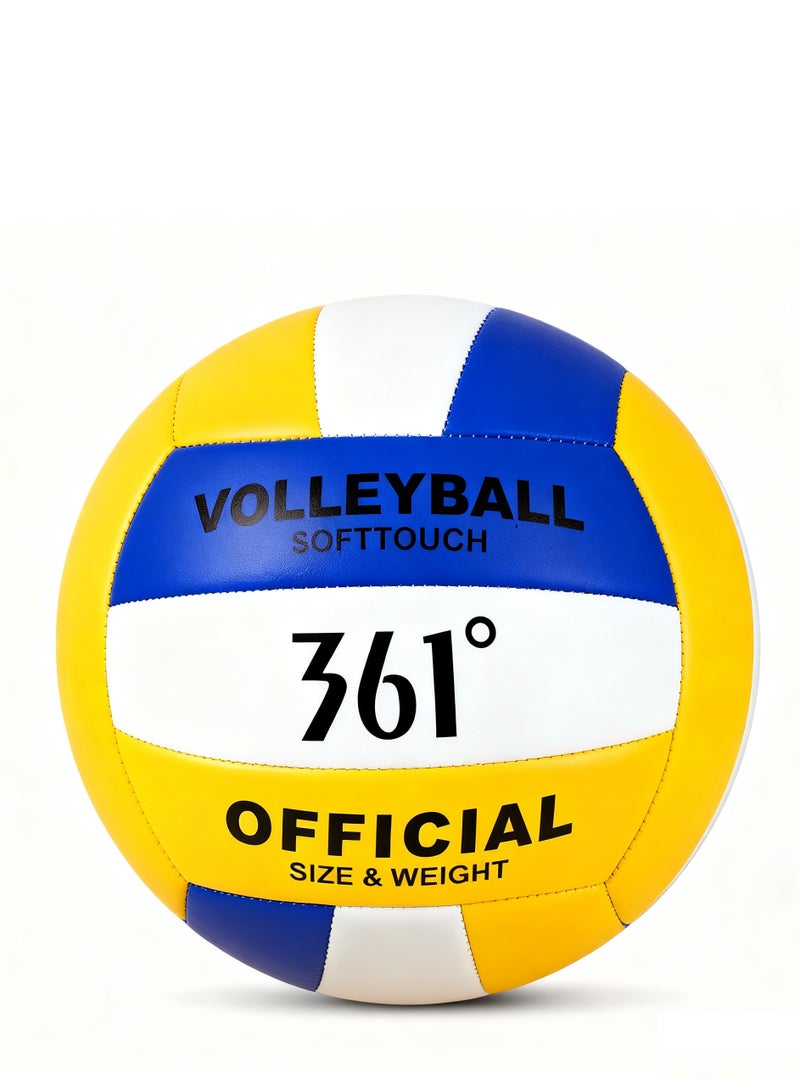 361 Degrees Beach volleyball.Official Size 5 Professional Quality Waterproof Volleyball For Indoor and Outdoor, for Competitions, Games, Recreational Play, Training, Beach Volleyball, For Volley Ball Enthusiasts - Image 1