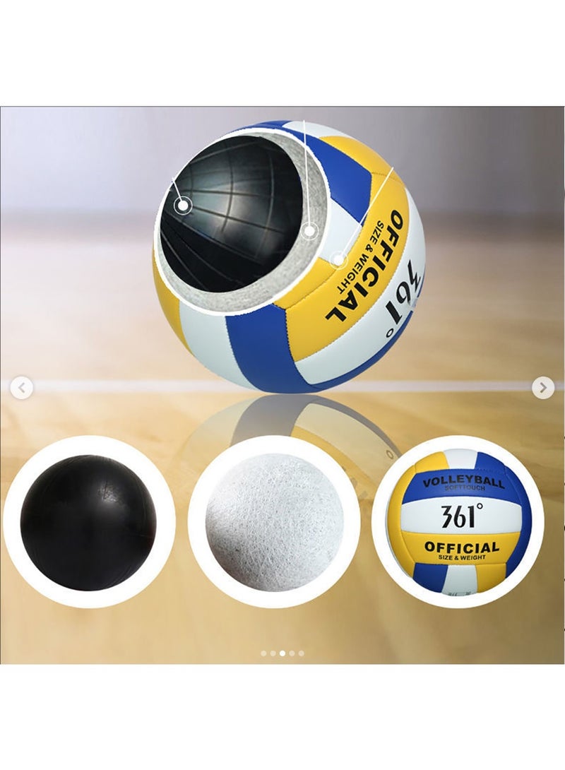 361 Degrees Beach volleyball.Official Size 5 Professional Quality Waterproof Volleyball For Indoor and Outdoor, for Competitions, Games, Recreational Play, Training, Beach Volleyball, For Volley Ball Enthusiasts - Image 3
