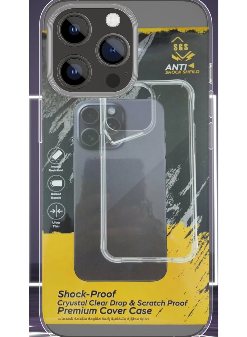 آرمور جراب حماية لآيفون 13 برو ماكس (6.7 بوصة) مضاد للصدمات، شفاف مقاوم للاصفرار والخدش، مصنوع من البولي يوريثين الحراري (TPU) مع طبقة كربونات للمتانة.