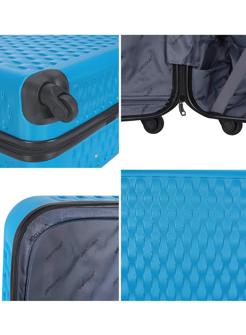 فيبتور مجموعة حقائب سفر بعجلات من 3 قطع ABS ذات جوانب صلبة، عجلات دوارة مع قفل أرقام 20/24/28 بوصة - Image 4