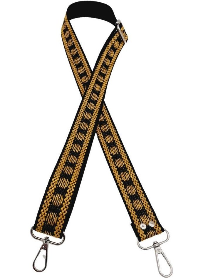 Angel Çanta Aksesuar Angel Bag Accessory 120X3 cm Polyester Column Bag Handle Black Gold Glitter Silver Metallic  - Image 1