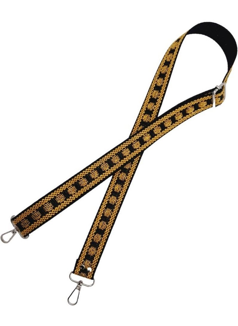 Angel Çanta Aksesuar Angel Bag Accessory 120X3 cm Polyester Column Bag Handle Black Gold Glitter Silver Metallic  - Image 3