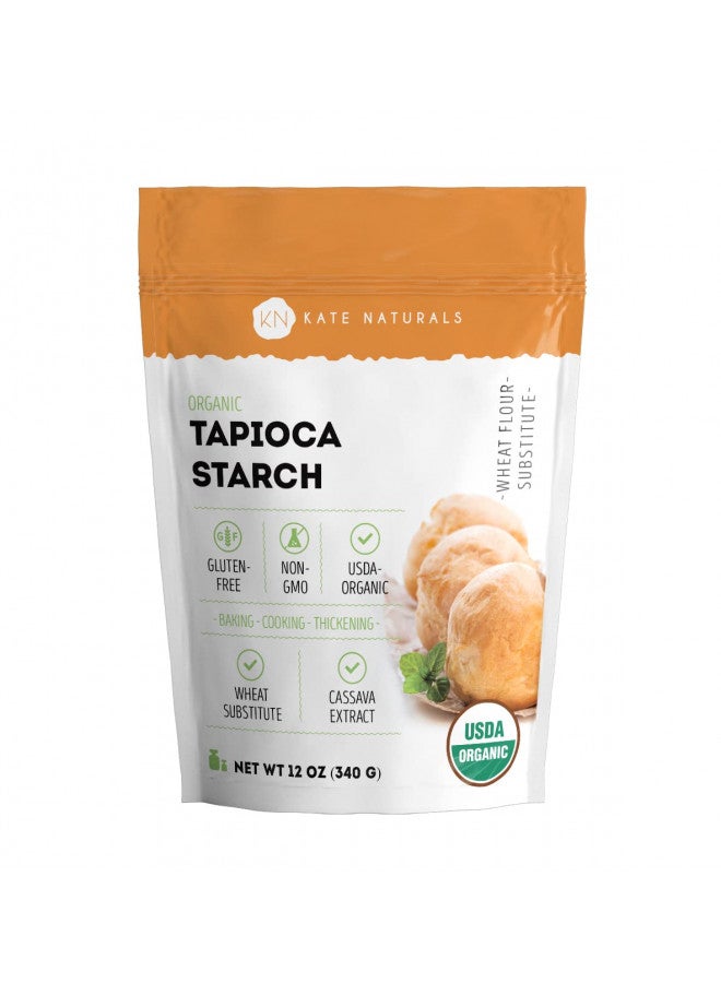 Kate Naturals Kate Naturals Tapioca Starch Flour for Baking & Soups (12oz). USDA Organic Tapioca Flour for Boba, Body Butter, Keto & Vegan. Non-GMO, Gluten Free Tapioca Flour Organic for Cooking  - Image 2