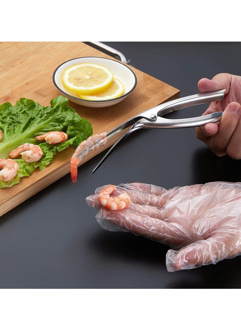KASTWAVE Shrimp Deveiner Tool and Peelers - 304 Stainless Steel 2Pcs Shrimp Cleaner Knife Prawn Peeler Shrimp Deveiner Kitchen Tools for Shrimp Devein  - Image 4