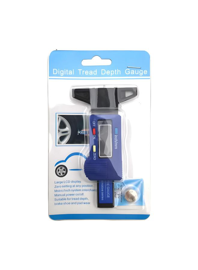 Depth Gauge Electronic Digital Caliper Tire Pattern Tread Depth Gauge High Precision Tread Pattern Detection 0-25mm-Model:Digital Tire Pattern Depth Meter (black Color Card)