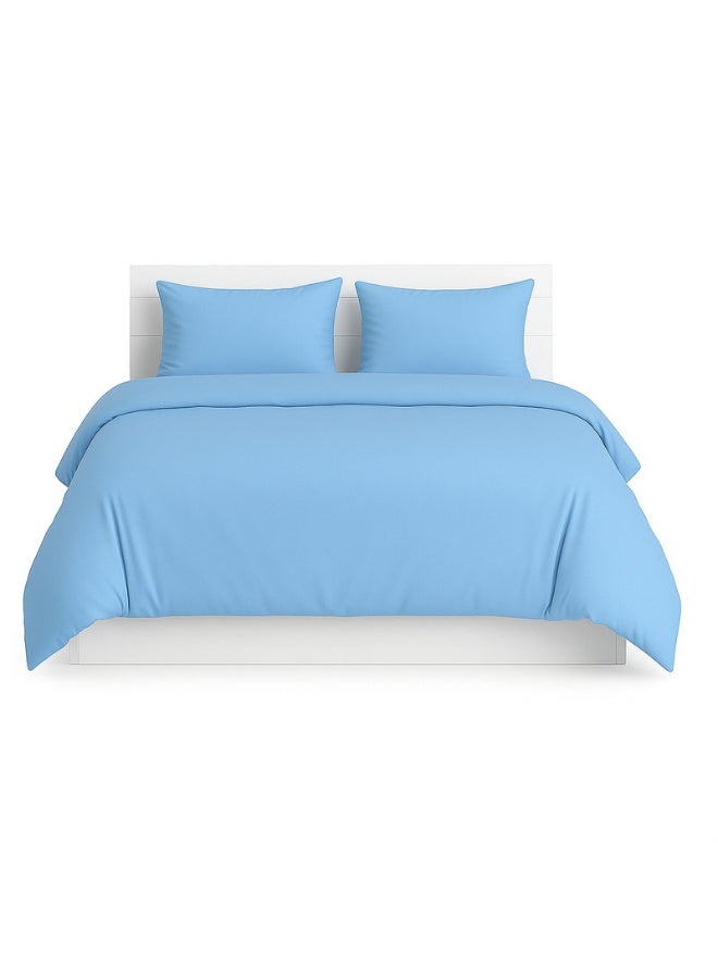 برنسيس غطاء لحاف من 3 قطع مع أغطية وسائد cotton_blend أزرق 220 x 240سم - Image 1
