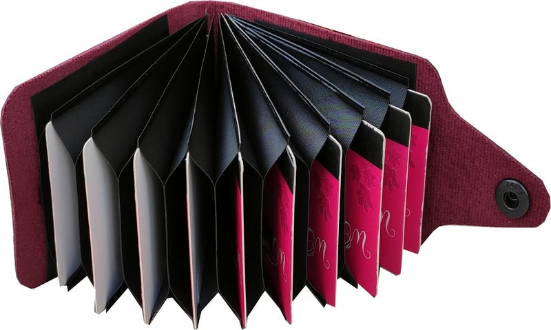 Kemer Dünyası Unisex 10 Compartment New Small Mold Accordion Leather Credit Card Holder Wallet  - Image 1