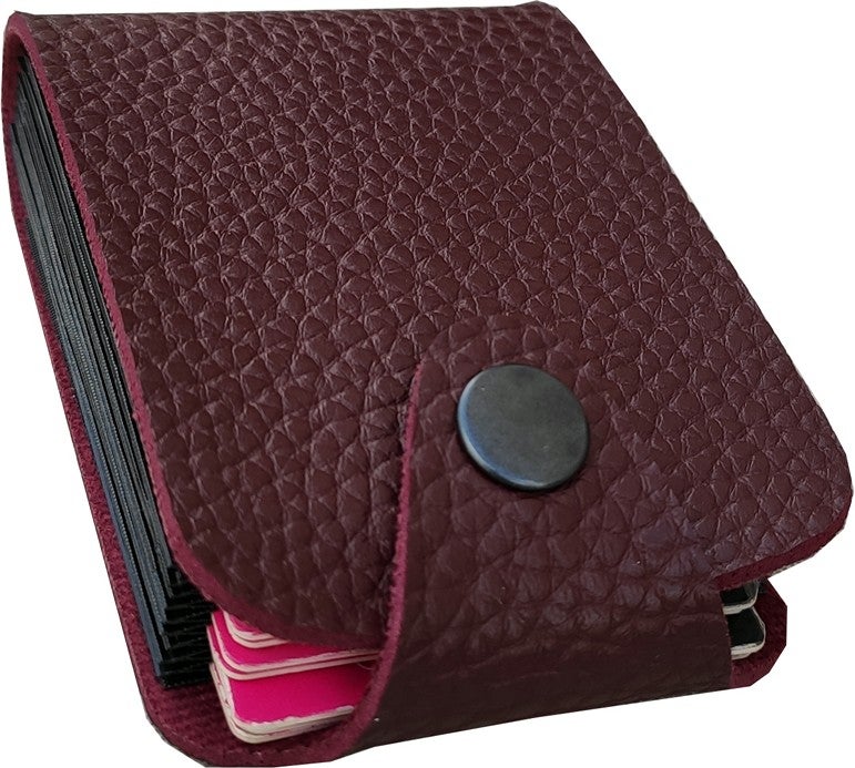 Kemer Dünyası Unisex 10 Compartment New Small Mold Accordion Leather Credit Card Holder Wallet  - Image 2