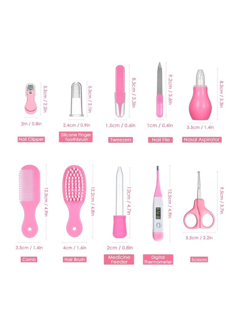 BIG CLICK Baby Healthcare and Grooming Kit 10 PCS Digital Thermometer Comb Nail Clipper Nasal Aspirator Food Feeder Newborn Infant Shower Care Nursery Set - Image 2
