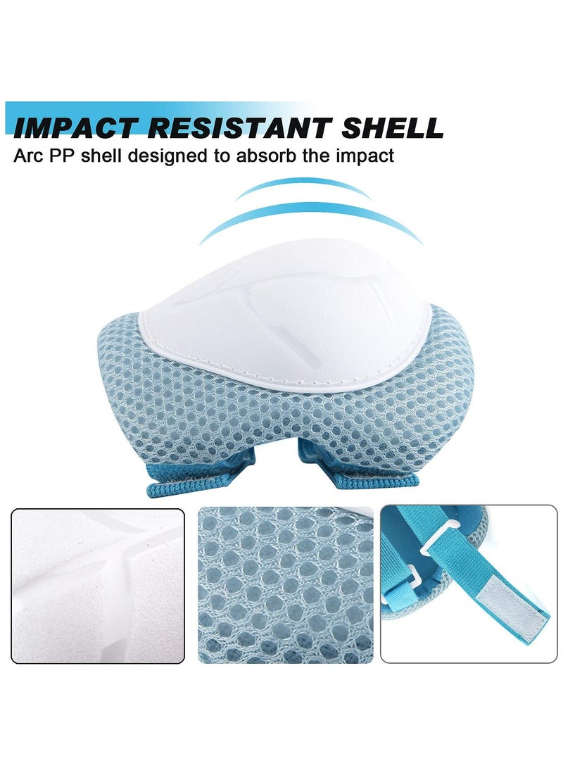 Kids Helmet Adjustable,For Kids Ages 3-8 Years Old,Kids Bike Helmets For Boys And Girls,With Protective Sports Gear Set Knee Elbow Pads Wrist Guards,For Skating Bike Scooters(Blue) - Image 4