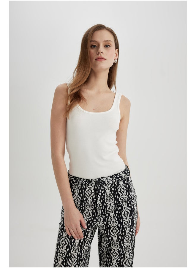 DeFacto - Woman Slim Fit C Neck Sleeveless Knitted Top - Image 1