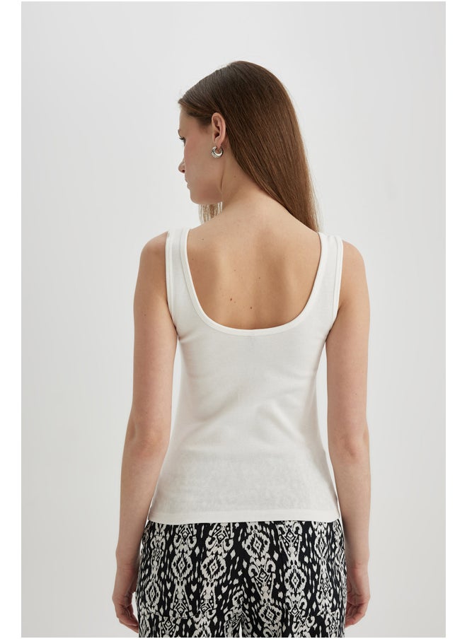 DeFacto - Woman Slim Fit C Neck Sleeveless Knitted Top - Image 1