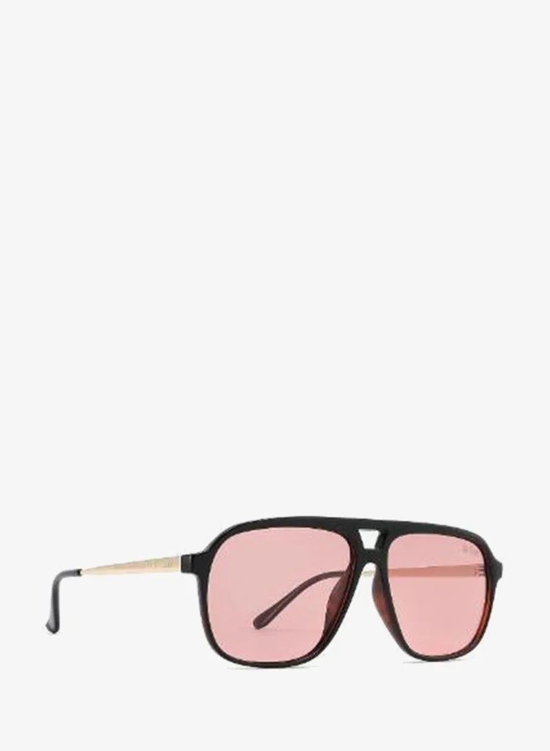 POLARIZED Sunglasses BLACK Frame PINK Mirror Lens 60mm  - LC1001C01