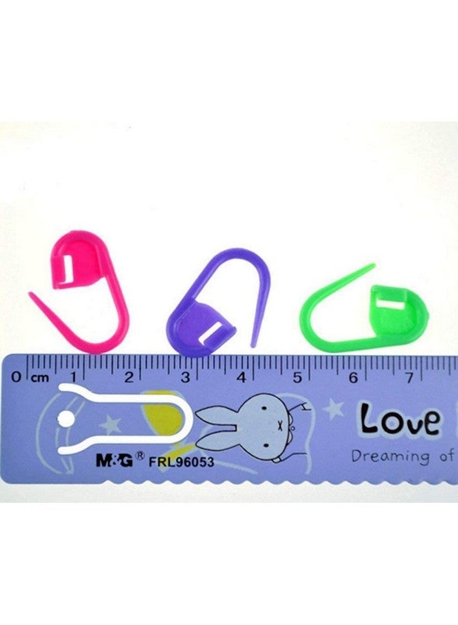 HiMo 100Pc Mix Color Knitting Stitch Counter Crochet Locking Stitch Markers Stitch Needle Clip Knitting Crochet Markers (100) - Image 5