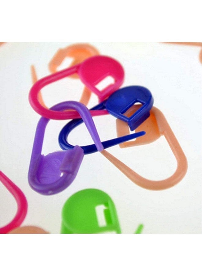 HiMo 100Pc Mix Color Knitting Stitch Counter Crochet Locking Stitch Markers Stitch Needle Clip Knitting Crochet Markers (100) - Image 4
